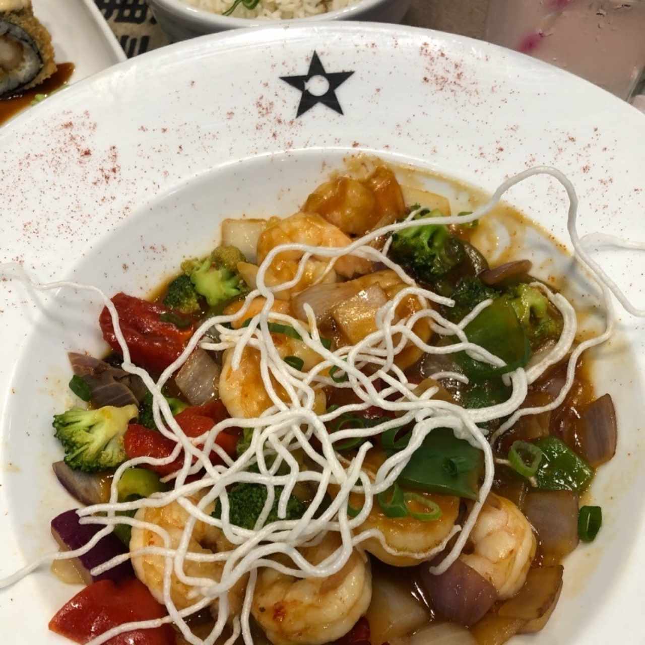Stir fry de camarón