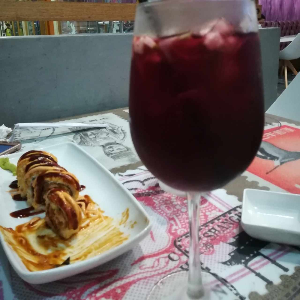 rollo de Cangrejo y platano maduro
