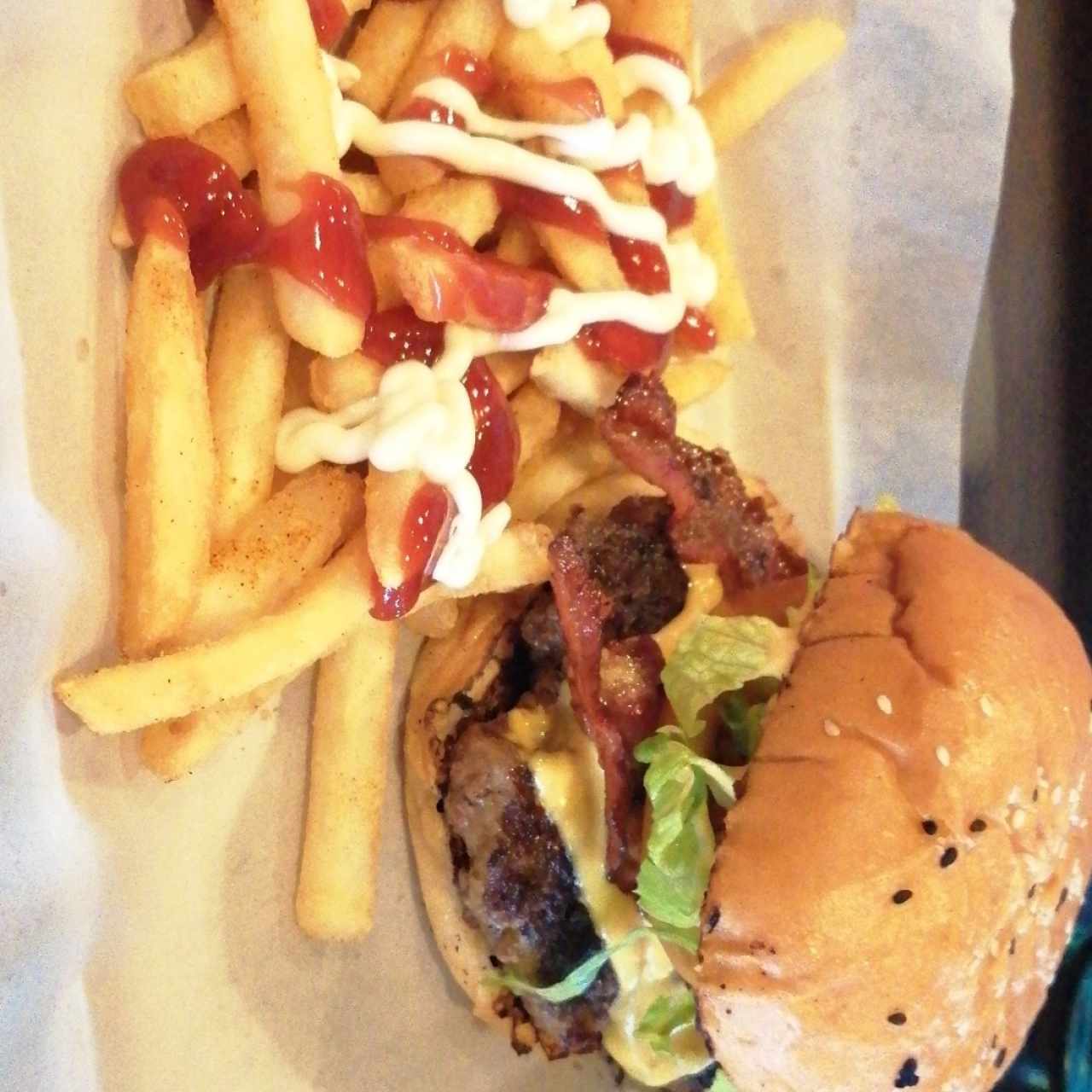 Hamburguesa con Bacon