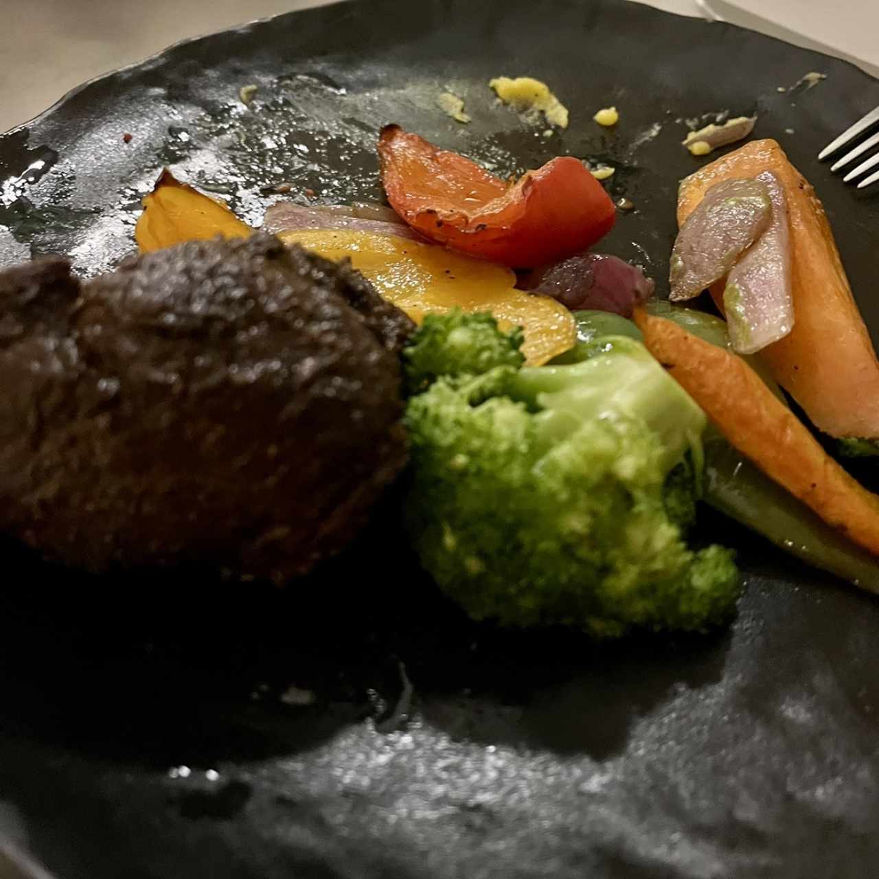 Fileto al gusto con vegetales a la plancha