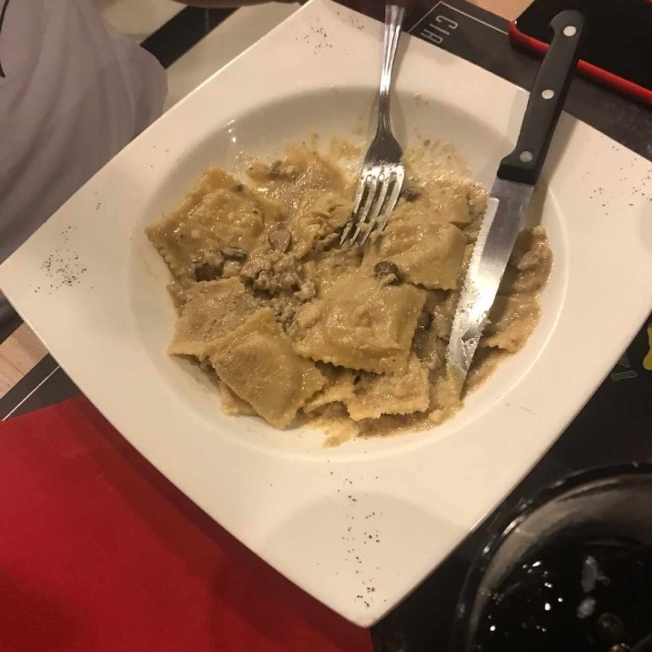 raviolis de champiñones