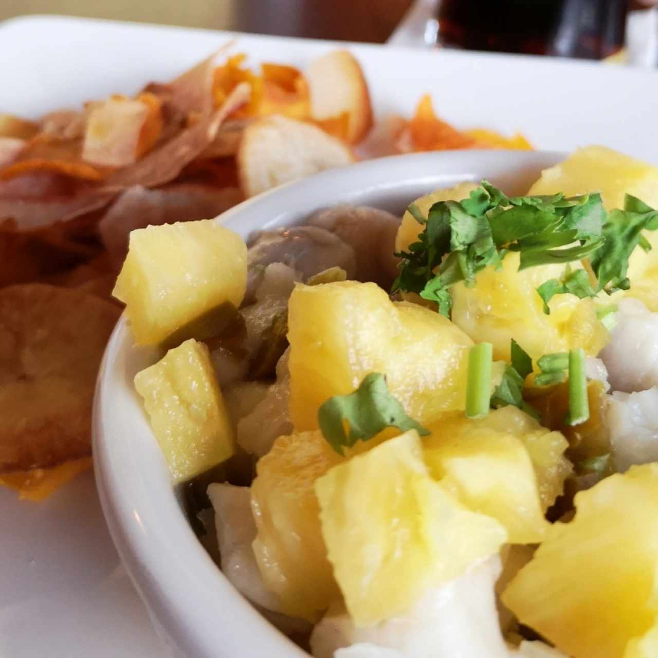 Ceviche de corvina. 