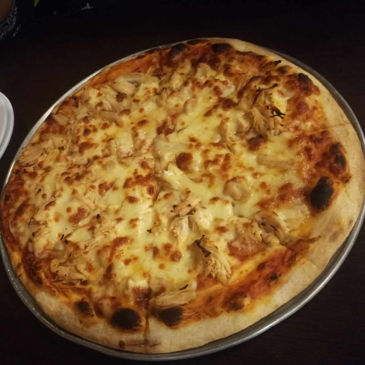 Pizza de pollo con extra queso