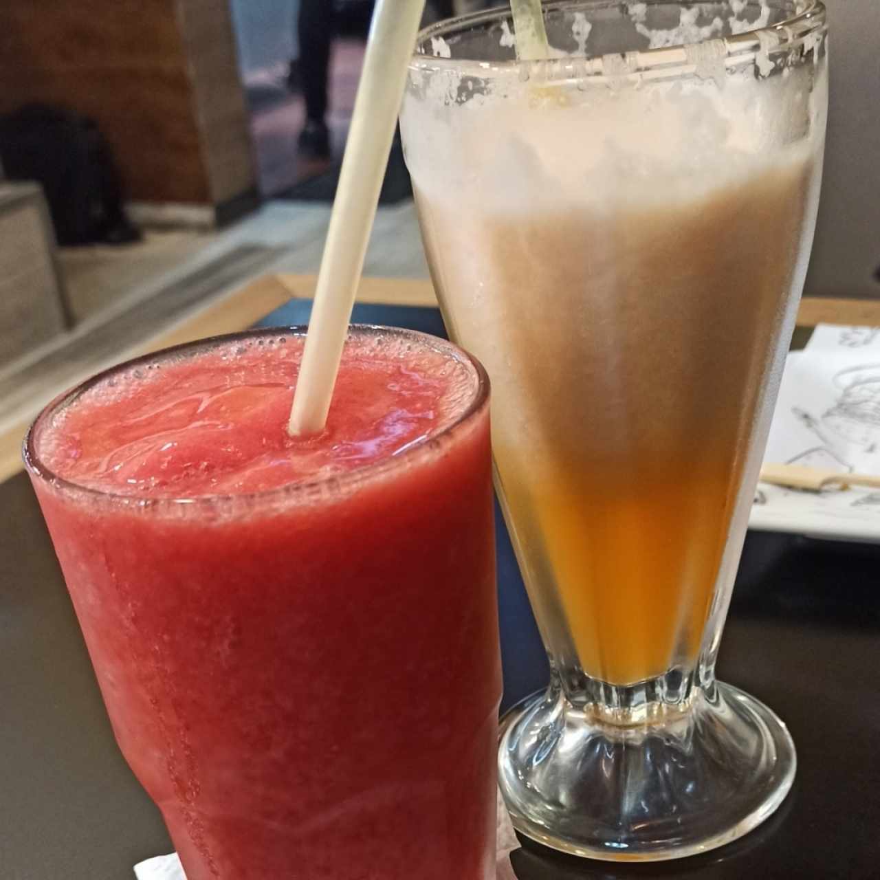 batido de fresa y melón 