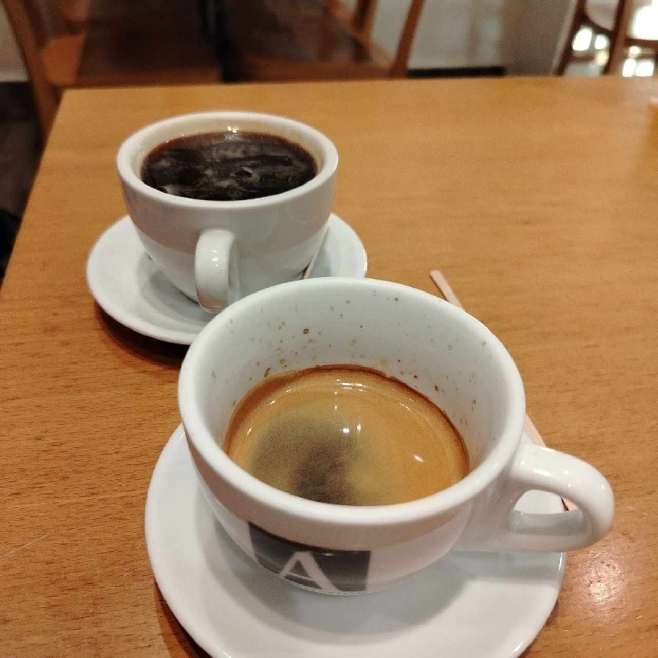 Café americano y expreso doble 