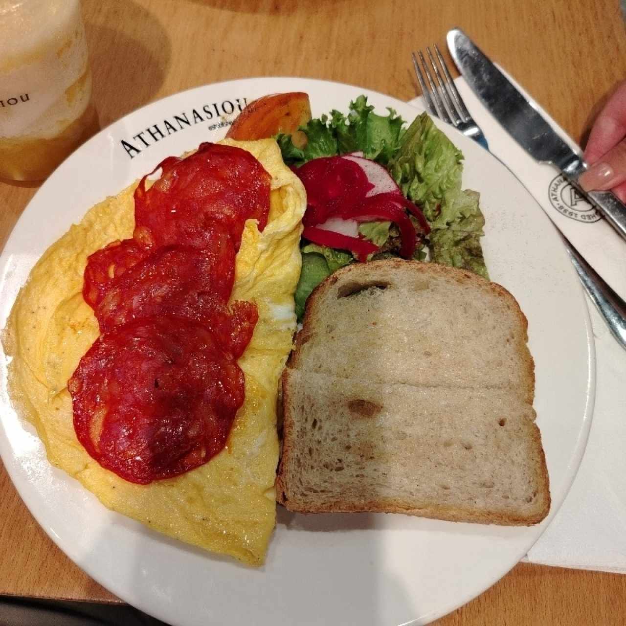 Grand omelette y extra cantimpalo 