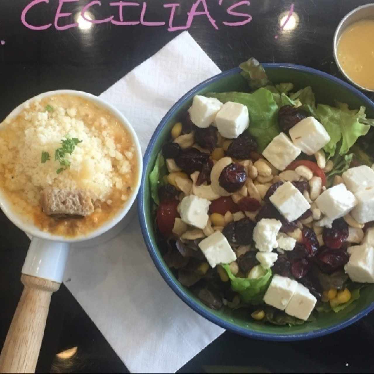 ensalada primavera + lasagna