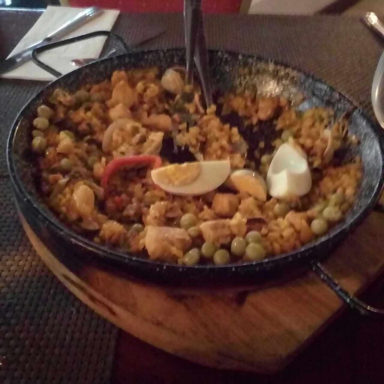paella de marisco arroz bomba