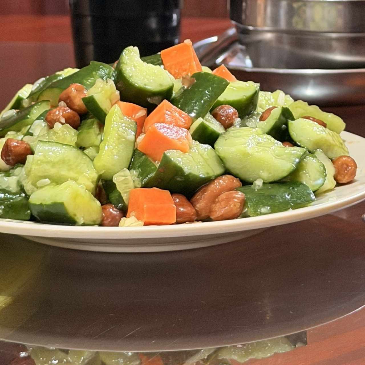 Ensalada Pepino Con Mani