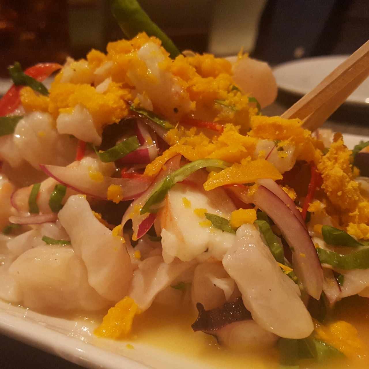 ceviche de pescado estilo panameño con pixbae 