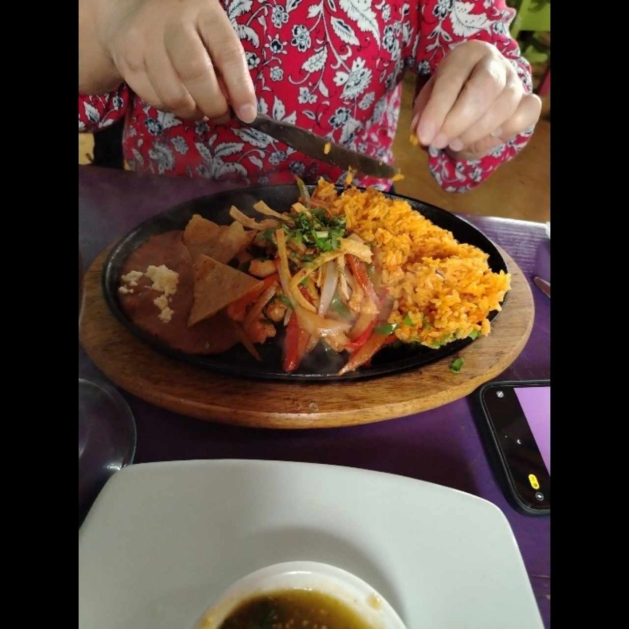Fajitas - Fajitas de Pollo y arroz 