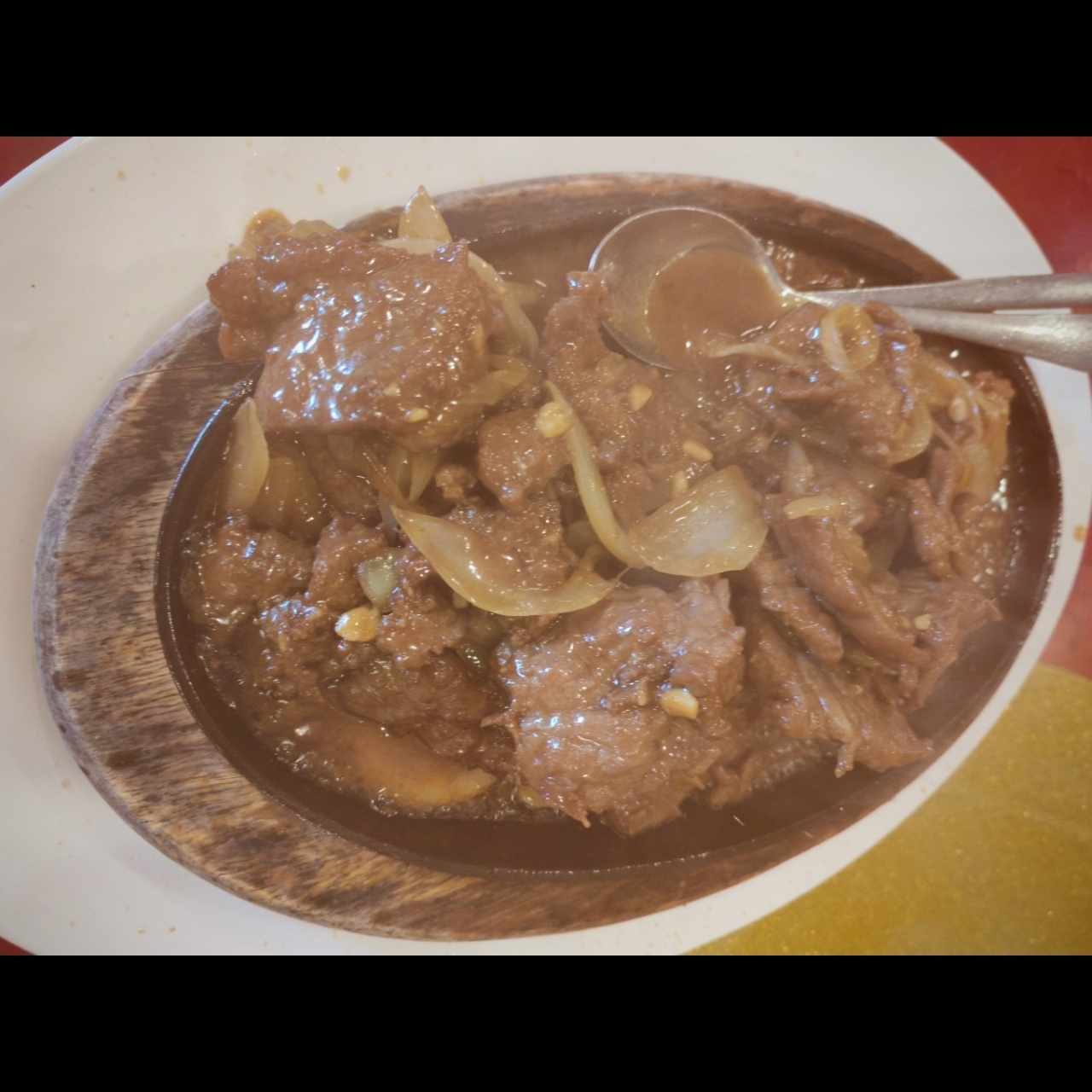 Filete de res sizzling