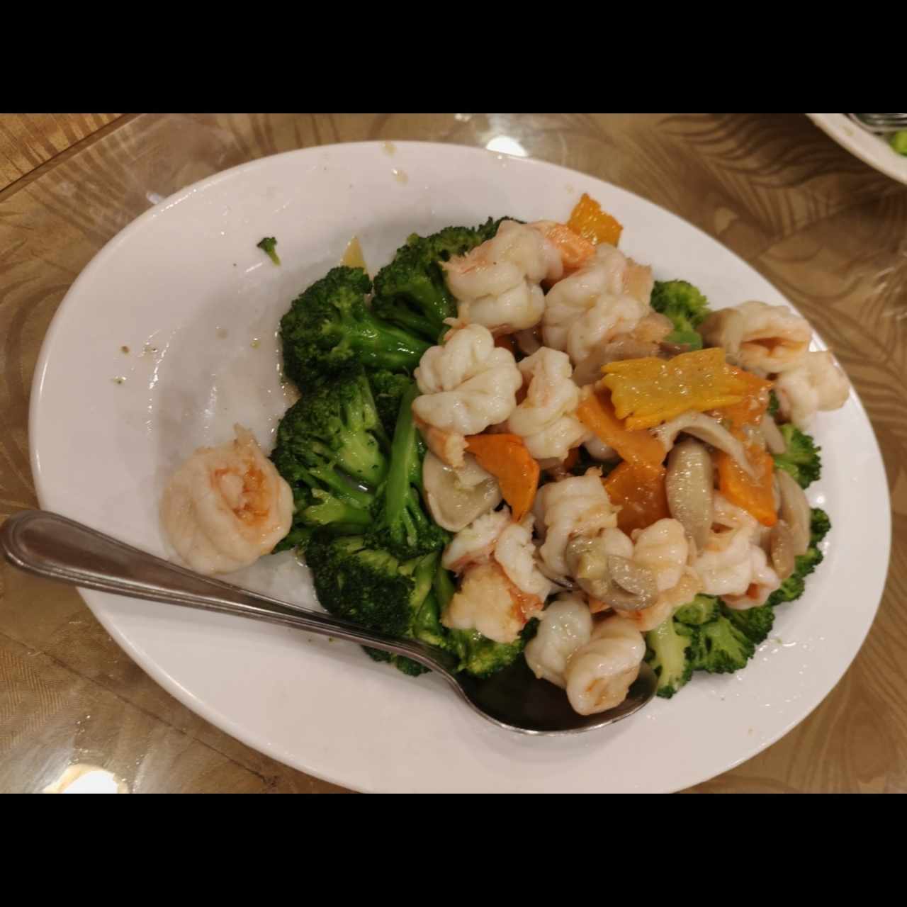 Langostinos con brócoli 