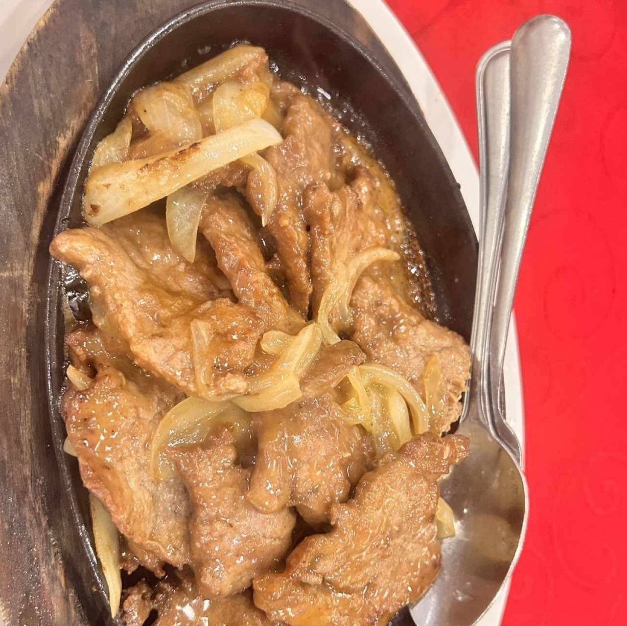 Filete de res sizzling