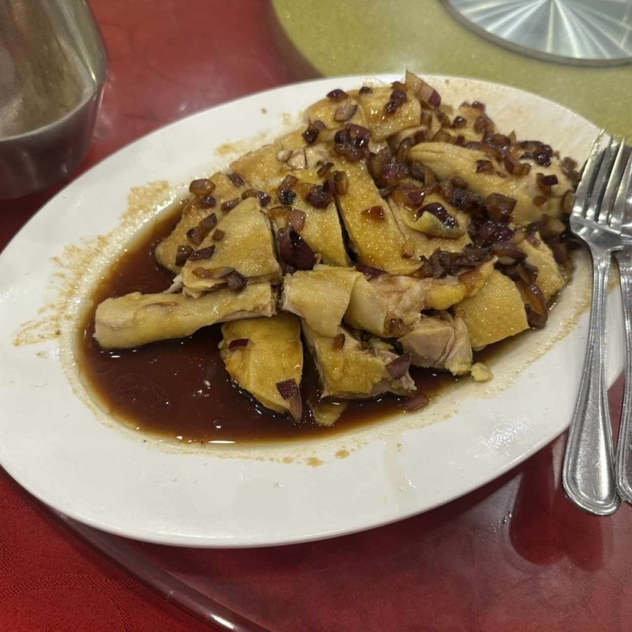 Gallina chachikai con ajo