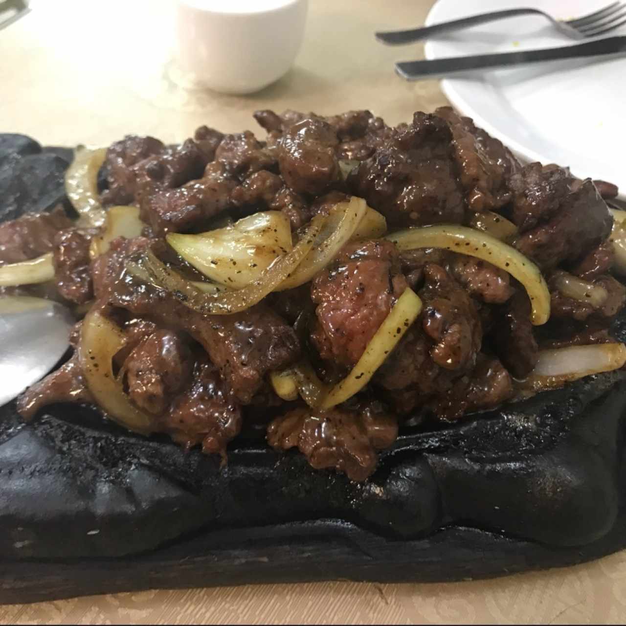 carne salteada a la plancha 