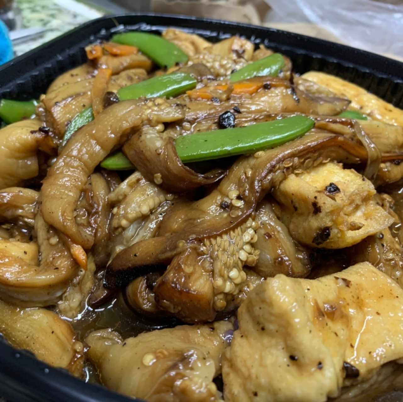 Cacerola de Berenjena con Tofu Frito