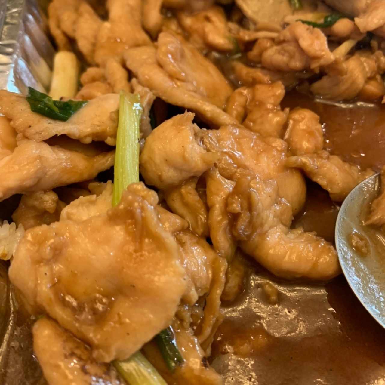 Filete de Pollo con Jengibre y Cebollina