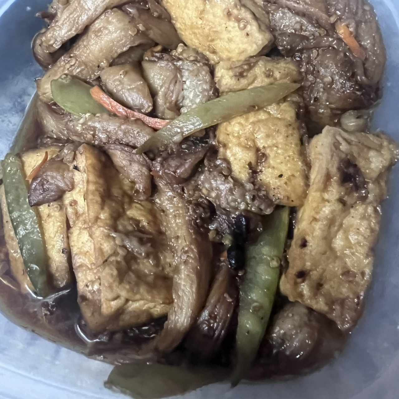Cacerola de Berenjena con Tofu Frito