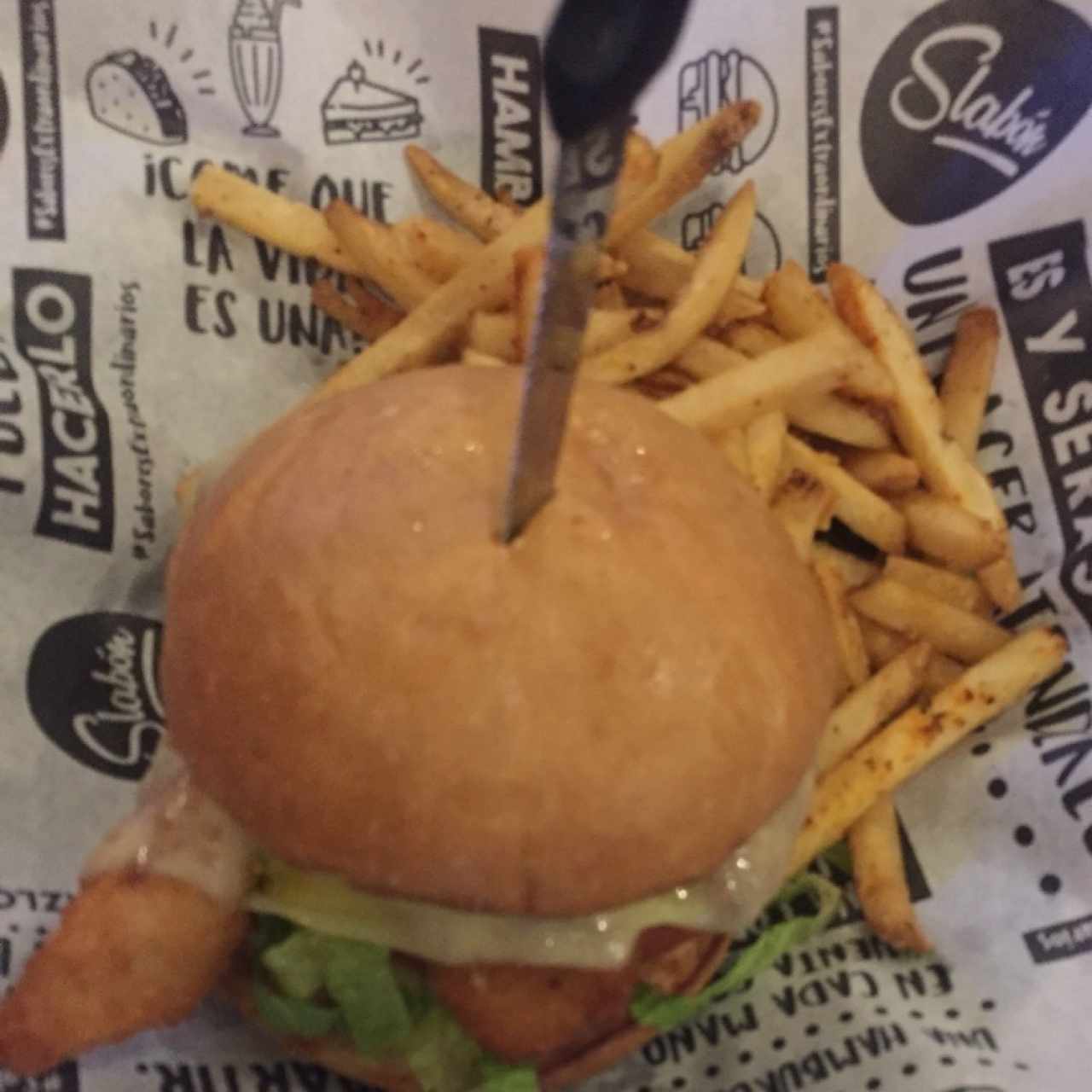 hamburguesa de pollo