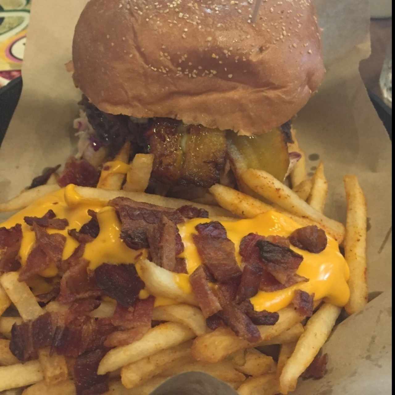 la panameña con papas y bacon