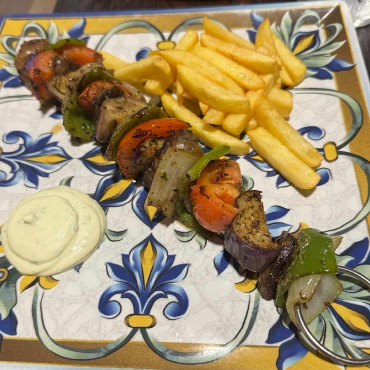 brocheta de vegetales