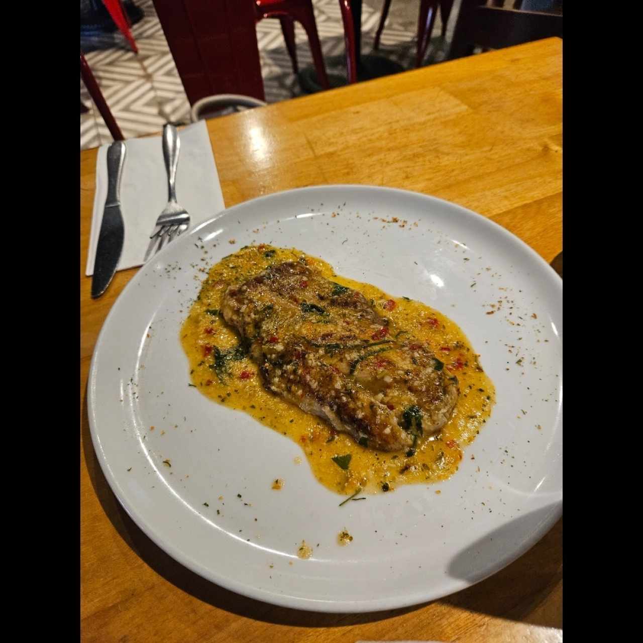 corvina al ajillo