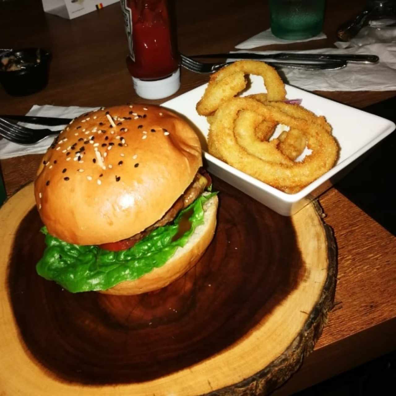 Jack Daniel's con aros de cebolla