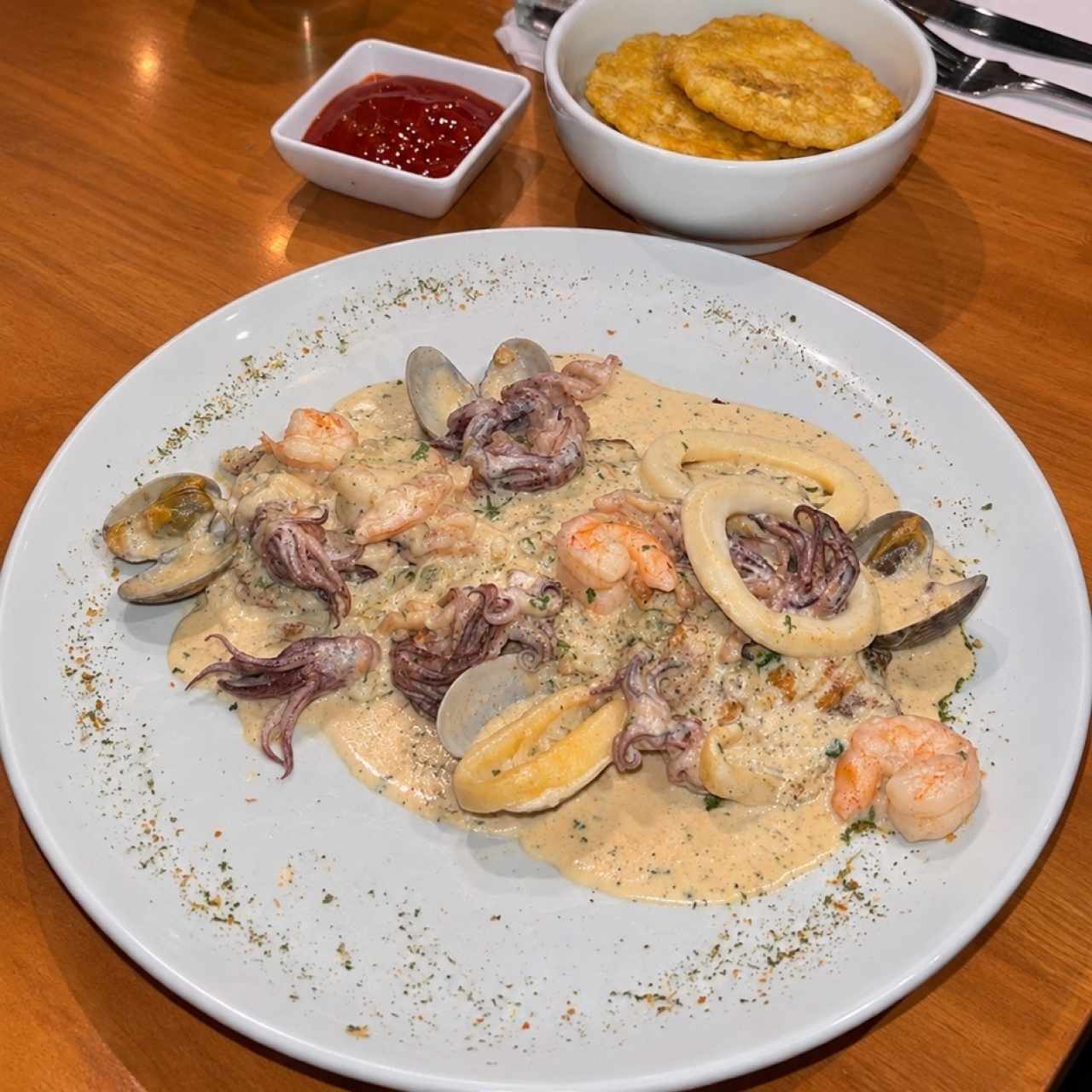Pescado en salda blanca con coco