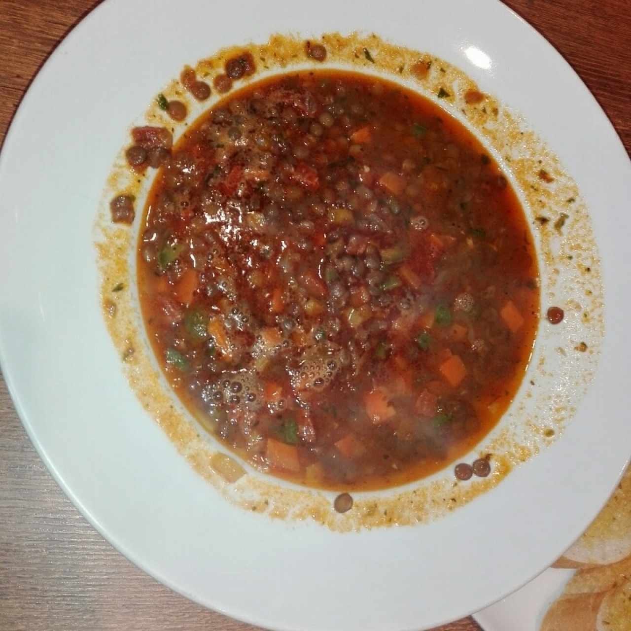 sopa de lentejas