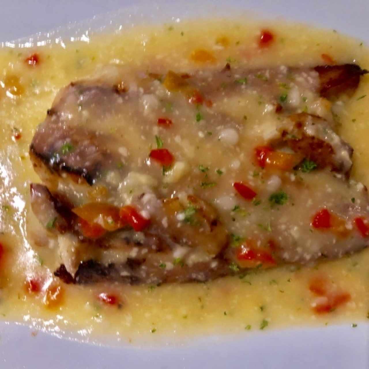 Corvina al ajillo