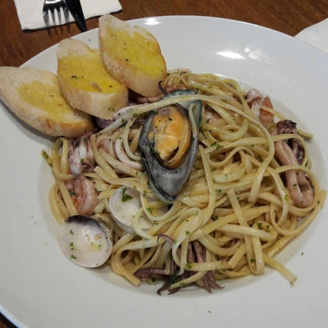 Linguini frutti di mare al óleo