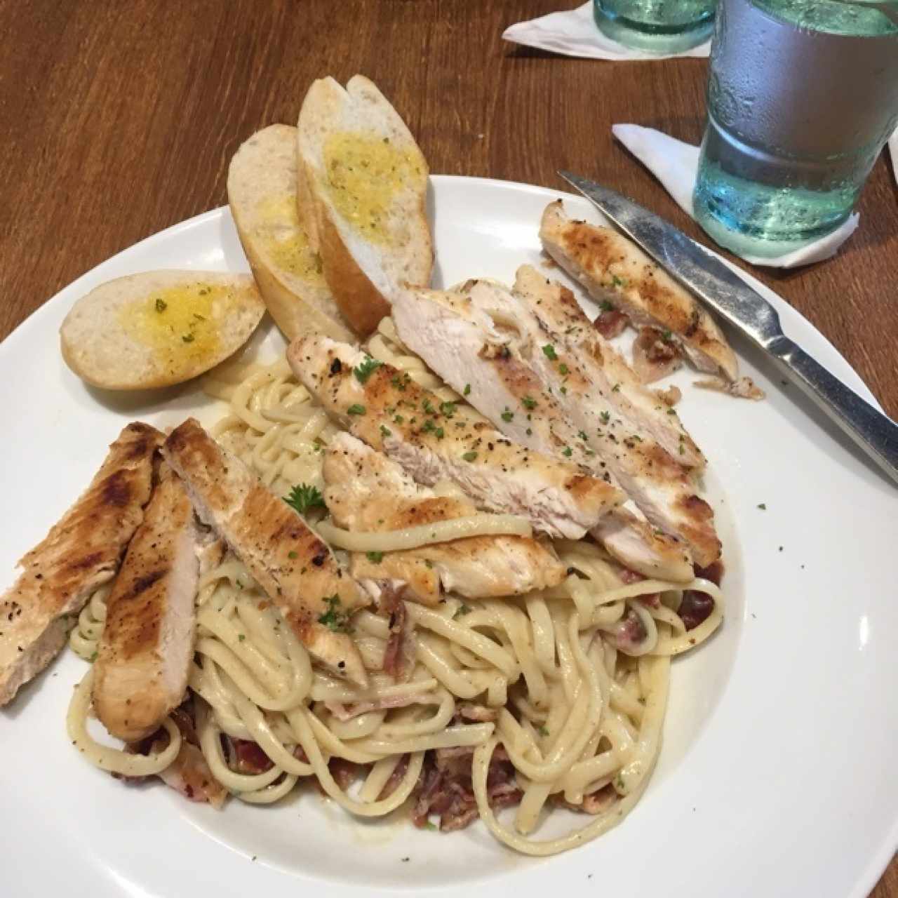 pollo a la carbonara