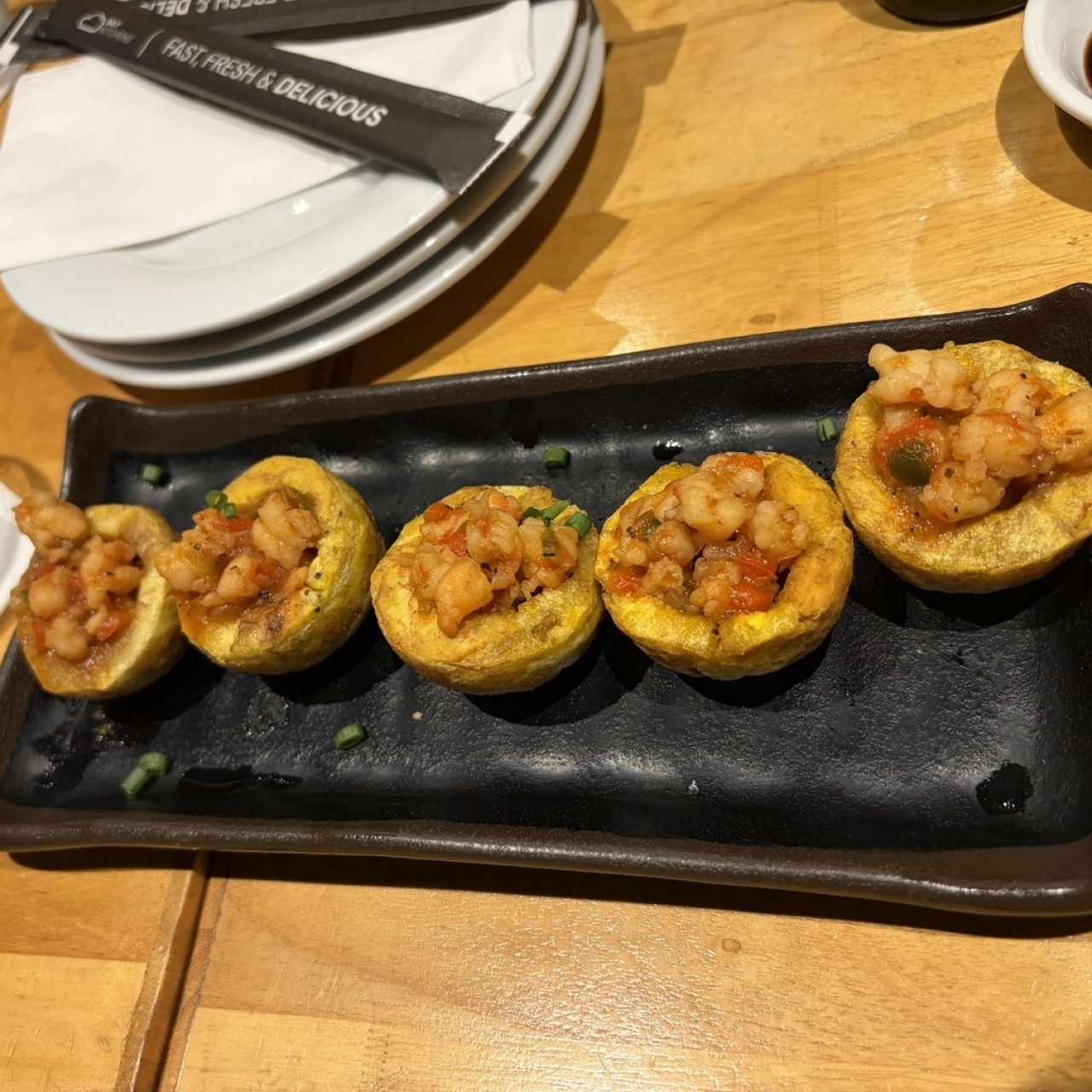 Canastas con camarones
