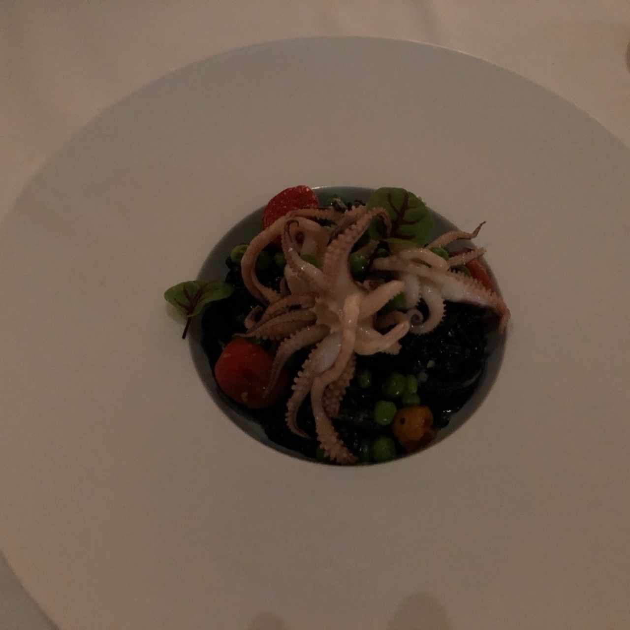 Risotto Black Mamba al nero di sepia y calamares salteados
