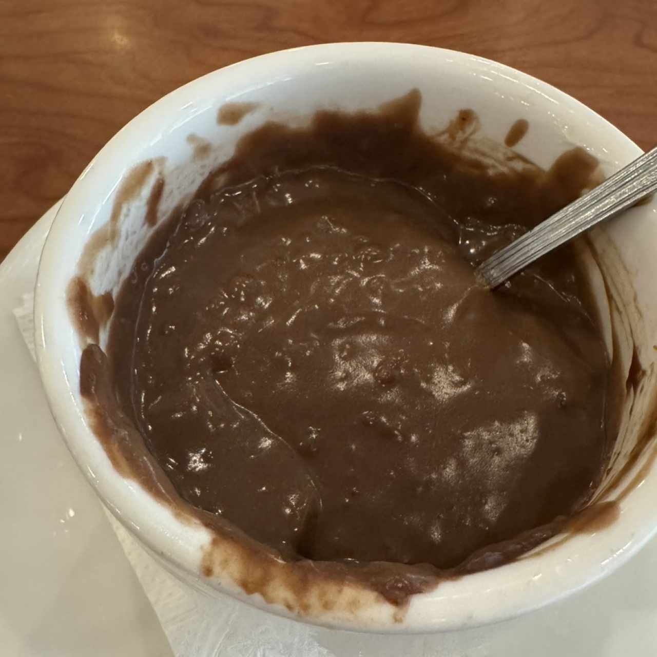 Chocolate a la española (pastoso, lleno de grumos e insípido).