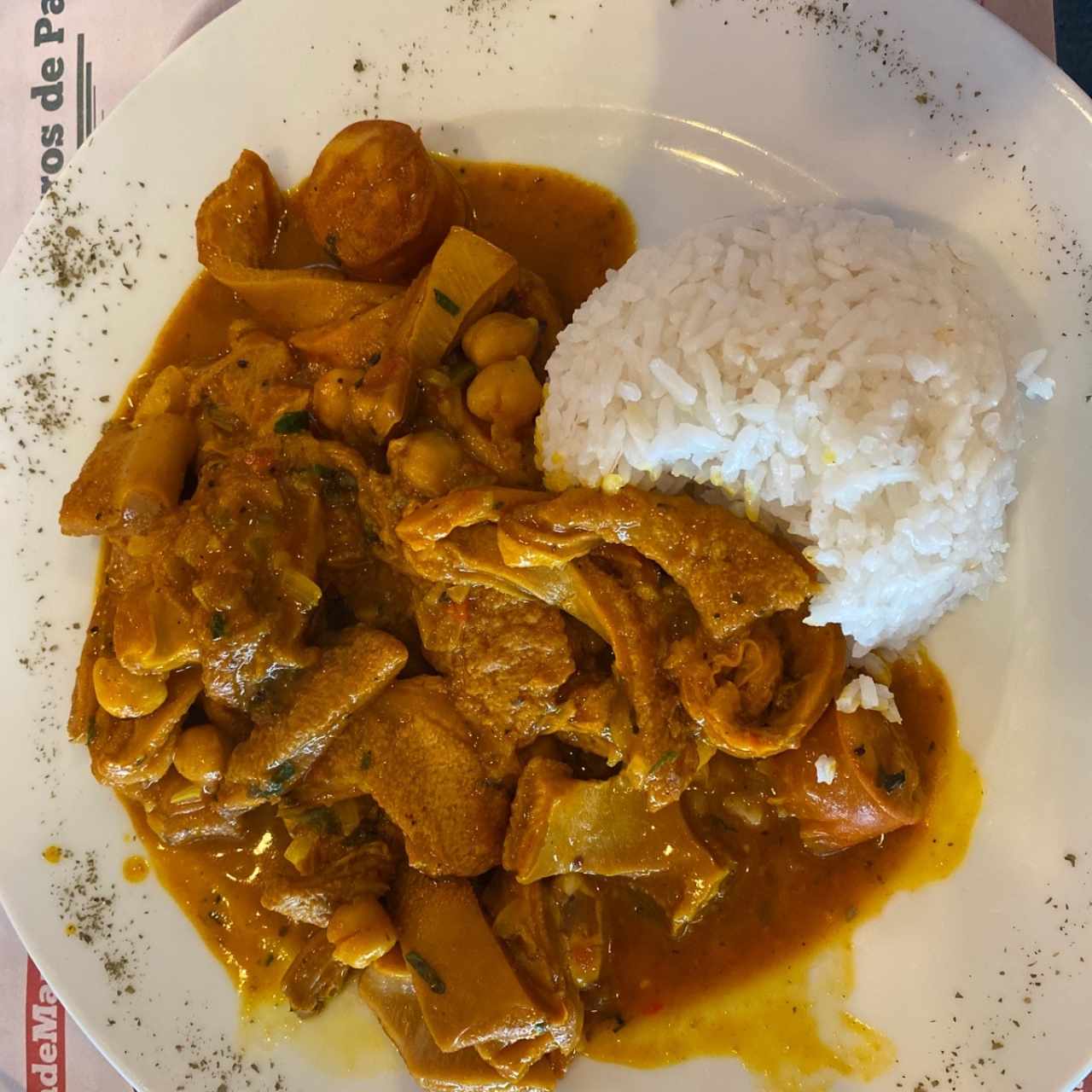 MONDONGO CON ARROZ BLANCO