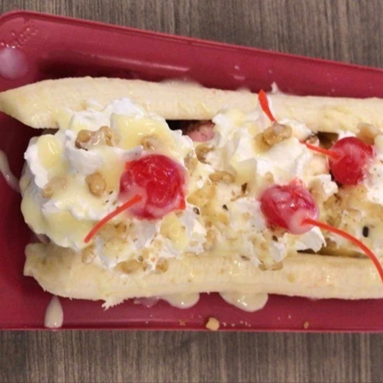 banana split con leche condensada 🙆🏾‍♀️