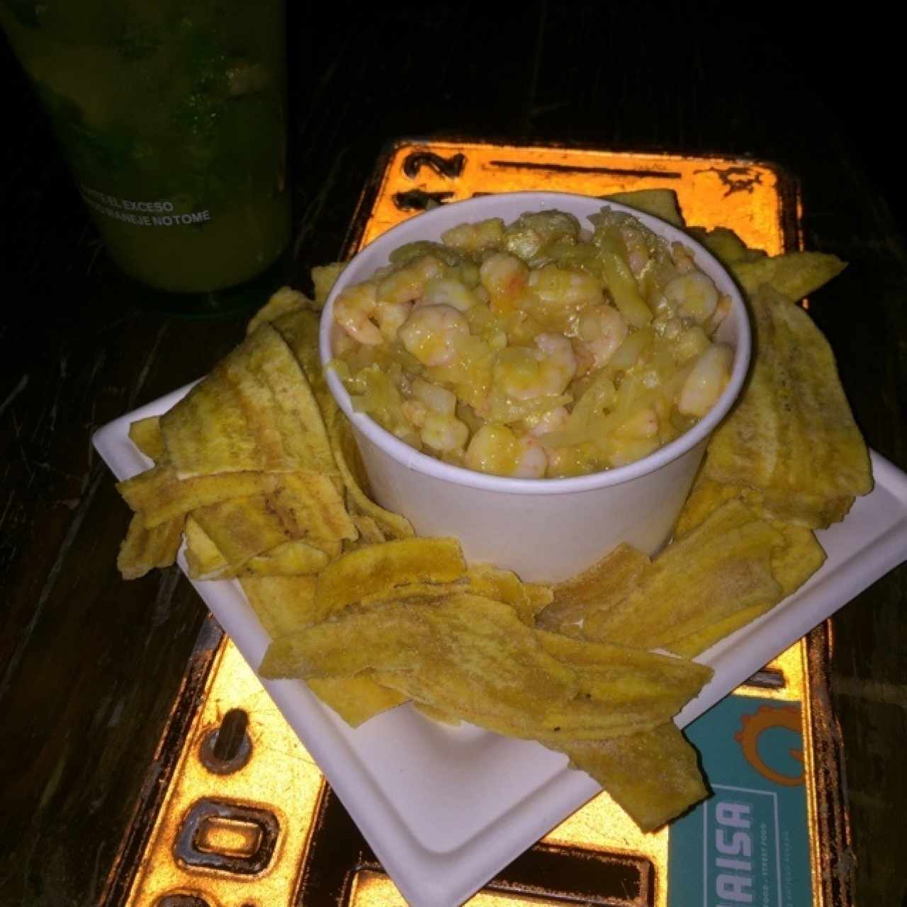 ceviche de camaron en salsa de maracuya