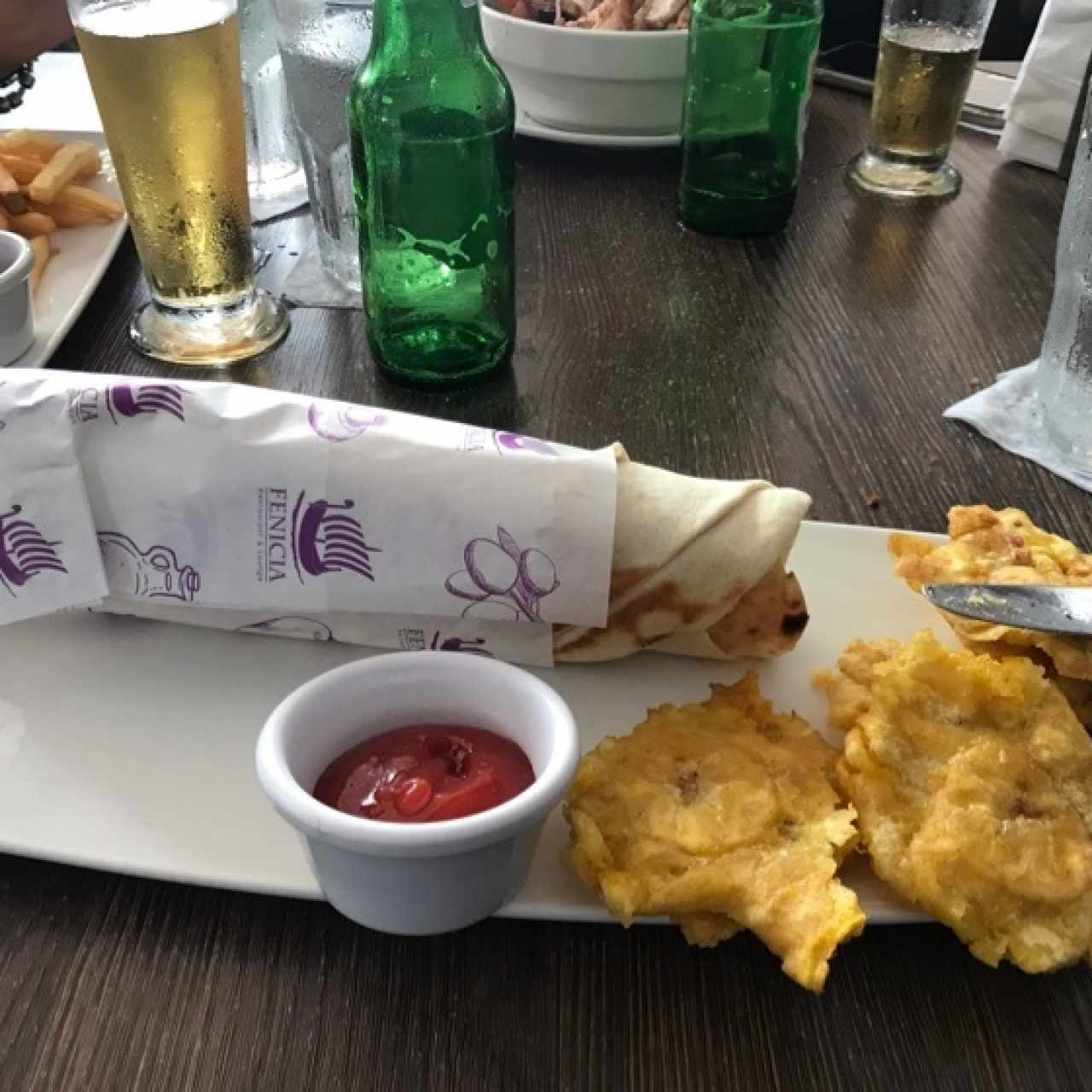 shawarma que acompañan con patacones