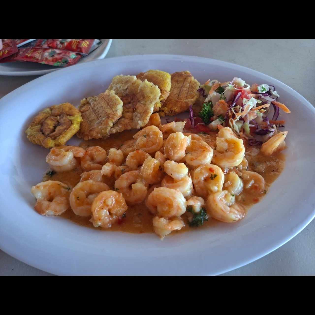 Mariscos - Camarones Al ajillo