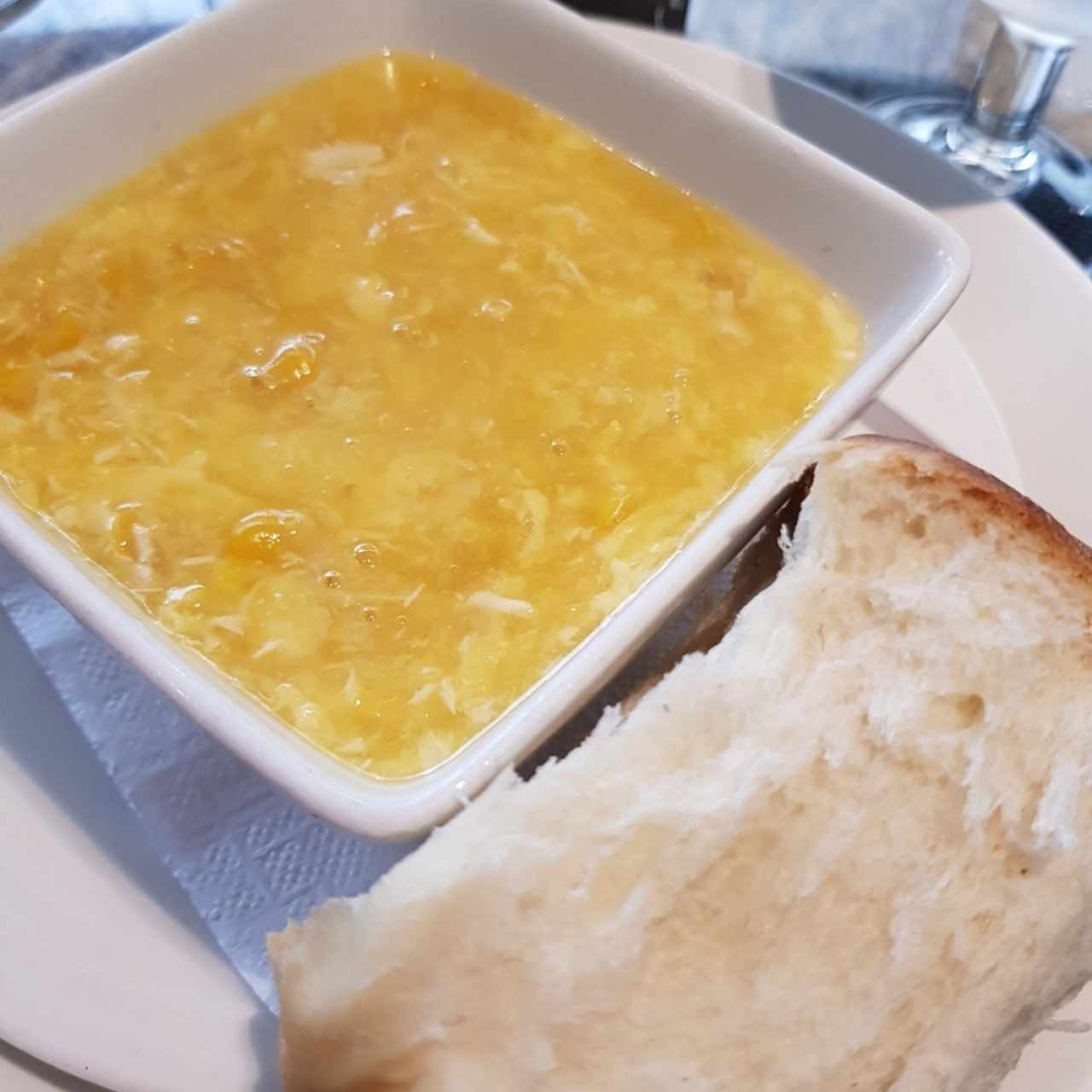 Crema de maíz con pollo