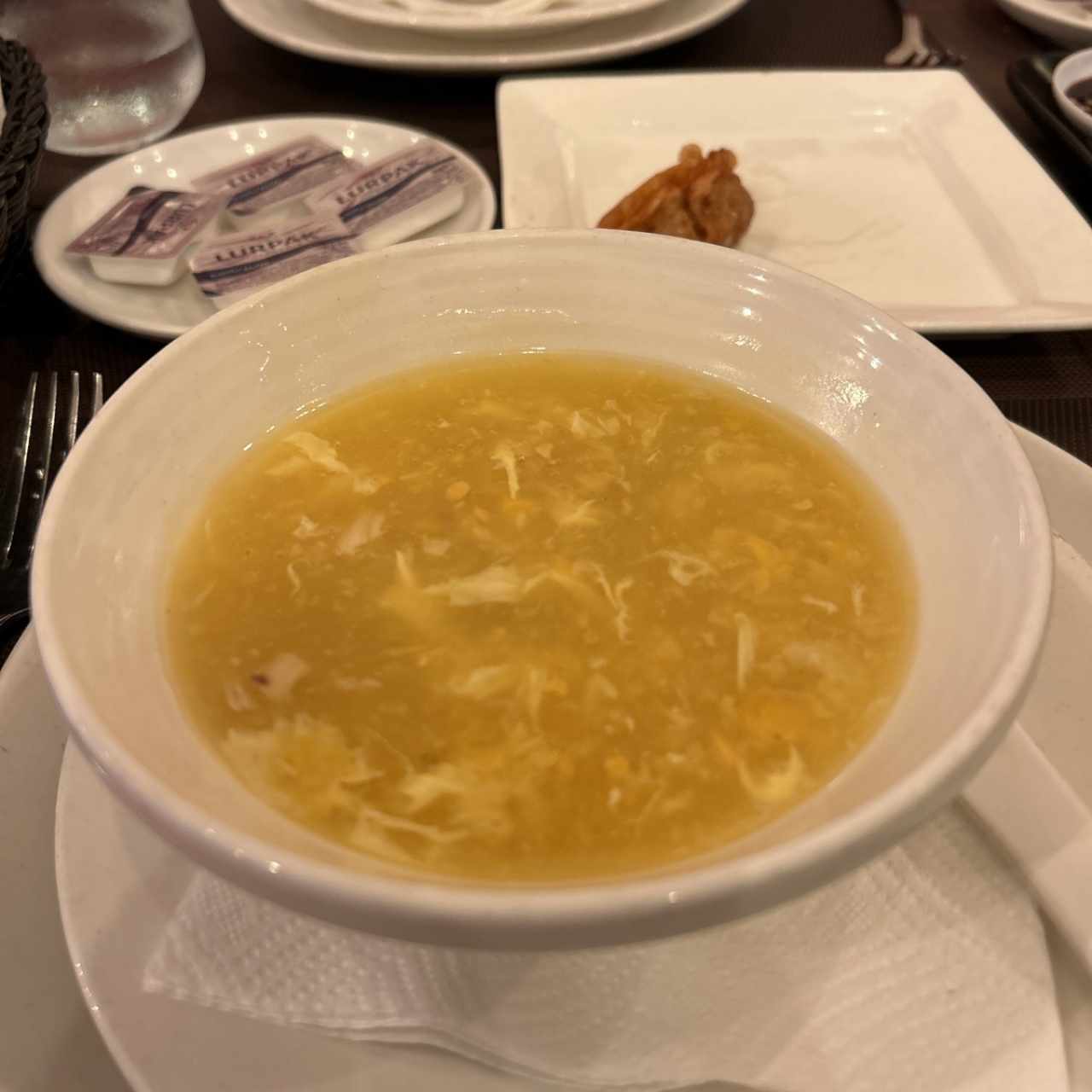 Sopa Crema de Maíz con Pollo
