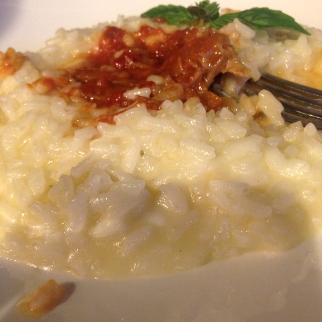 Risotto con ragu de cordero 