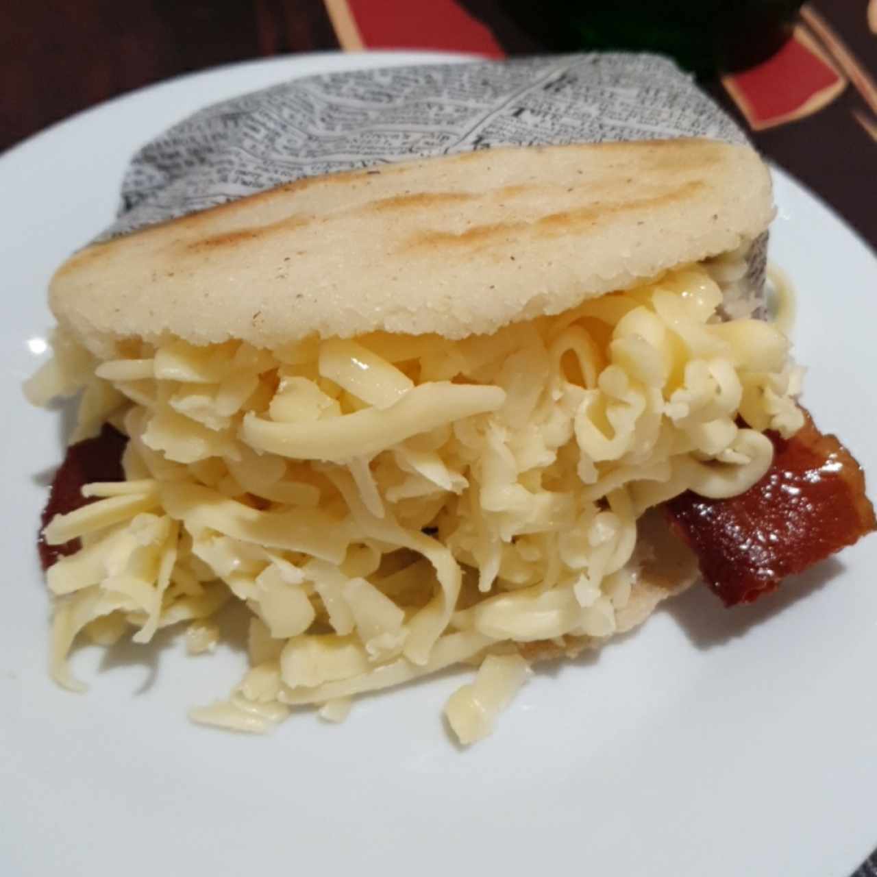 mozzarella y bacon