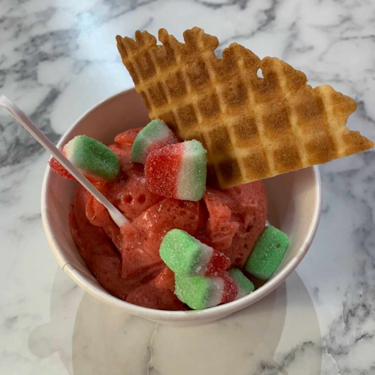 Helado de fresas