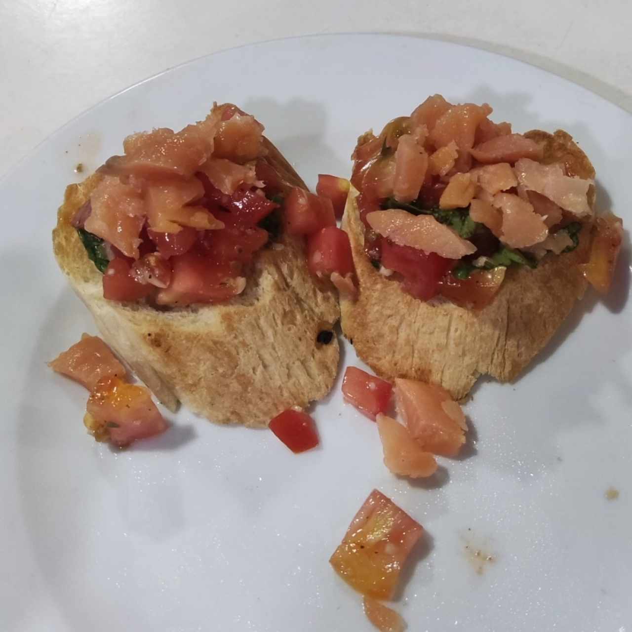 bruchetas de salmón ahumado