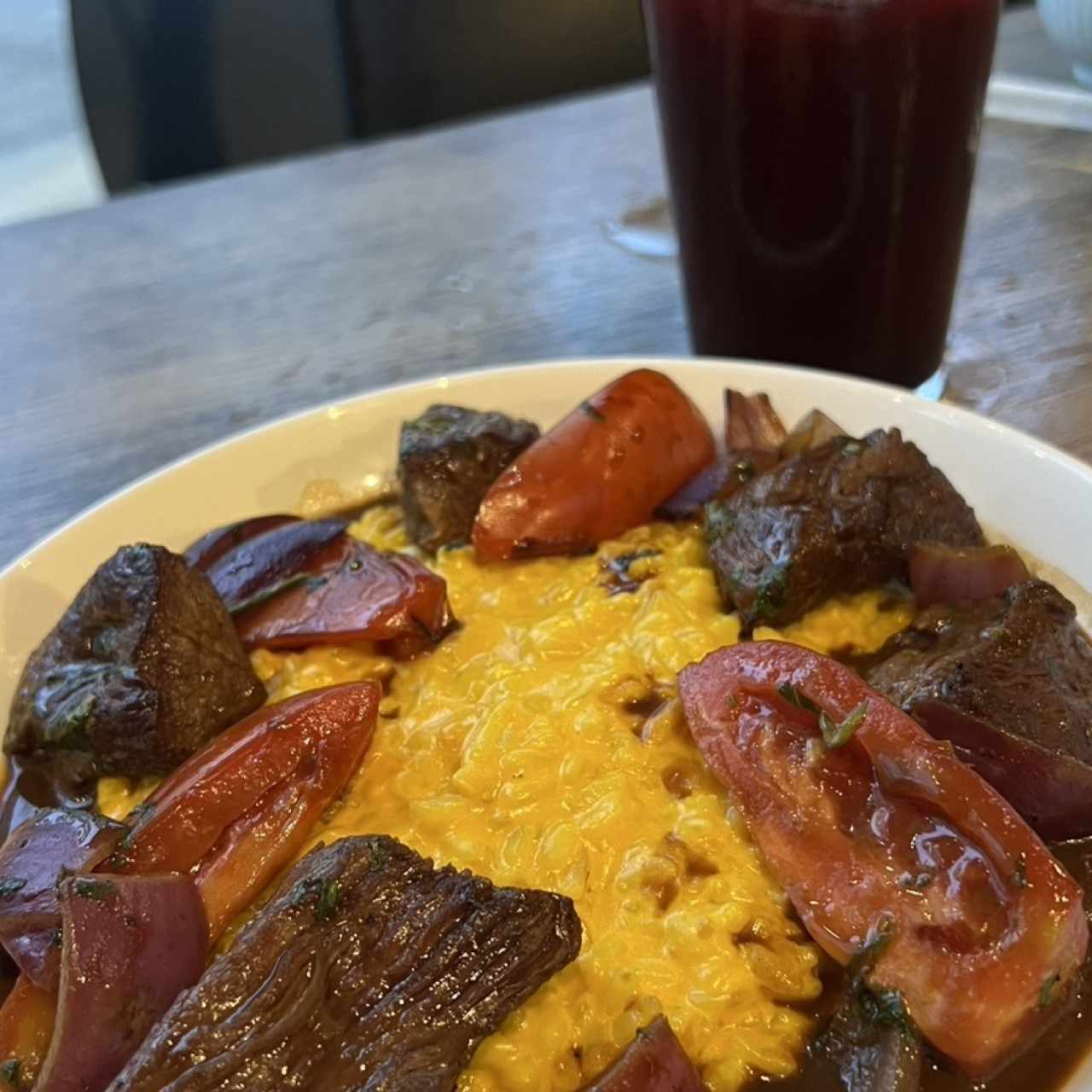 RISOTTO DE AJI AMARILLO CON LOMO