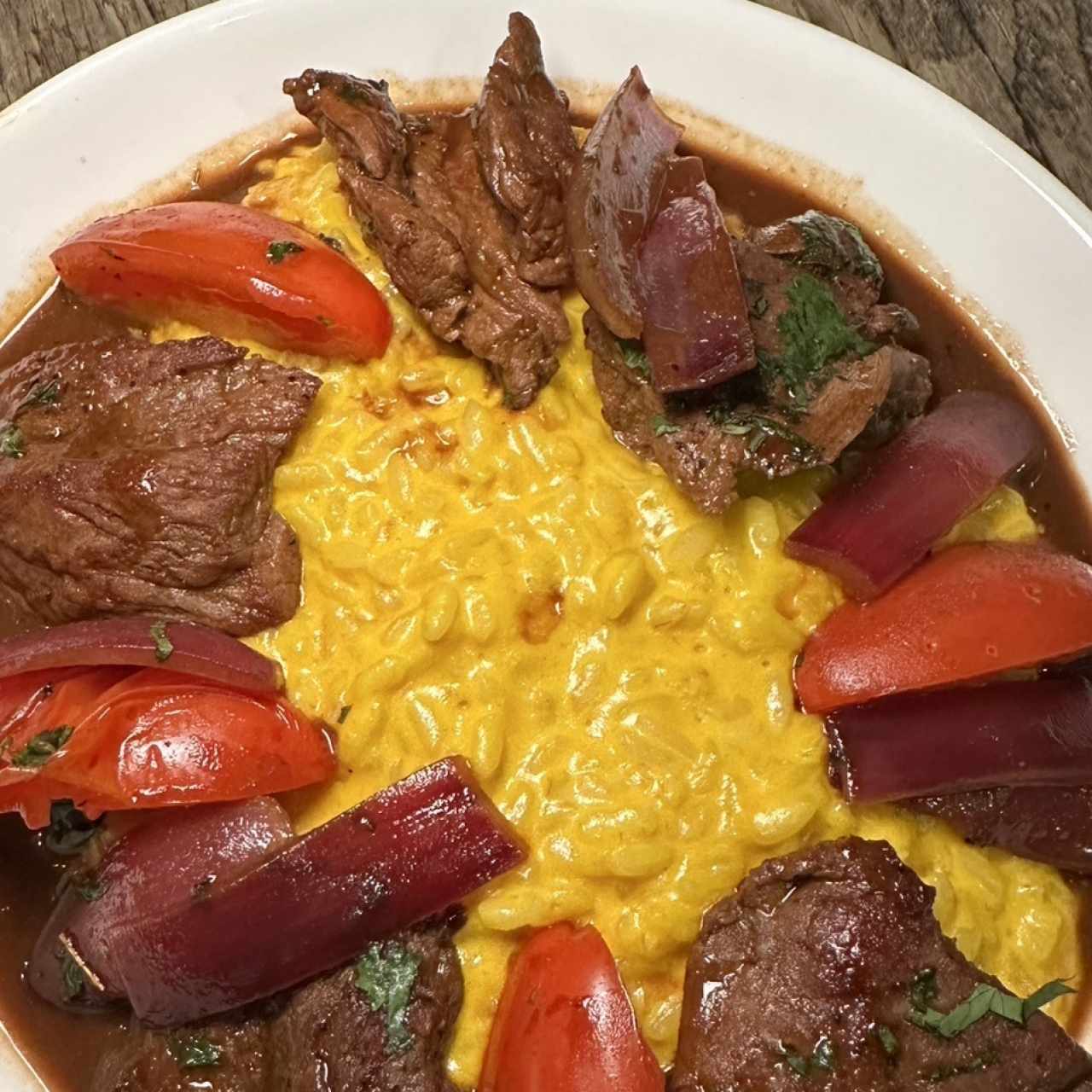 RISOTTO DE AJI AMARILLO CON LOMO