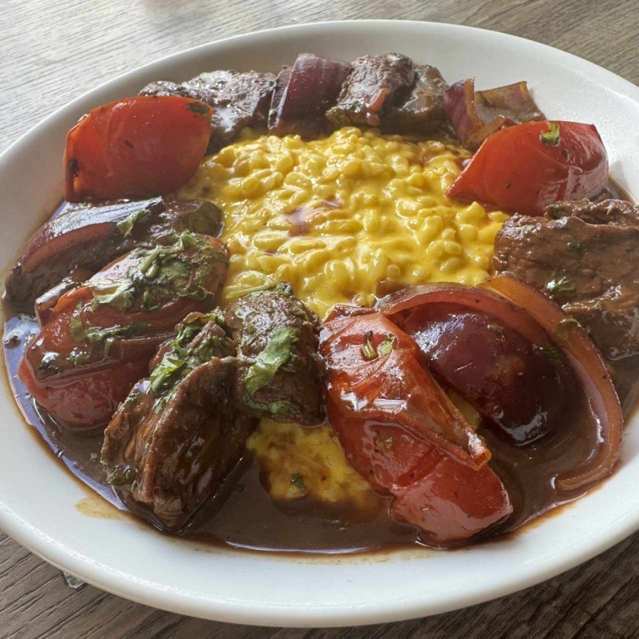 RISOTTO DE AJI AMARILLO CON LOMO